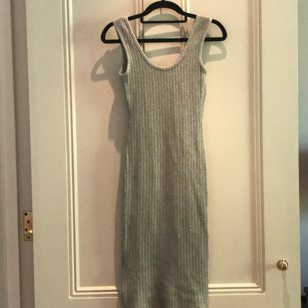Figure tight beautiful grey summer dress